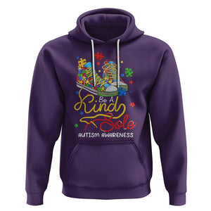 Autism Awareness Hoodie Be A King Sole Puzzle Shoe TS09 Purple Printyourwear