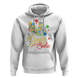 Autism Awareness Hoodie Be A King Sole Puzzle Shoe TS09 White Printyourwear