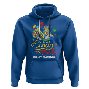 Autism Awareness Hoodie Be A King Sole Puzzle Shoe TS09 Royal Blue Printyourwear