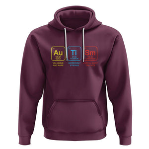 Autism Awareness Hoodie Chemical Elements Periodic Table ASD TS01 Maroon Printyourwear