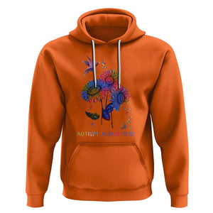 Autism Awareness Hoodie Colorful Sunflower With Bird Spectrum Ribbon TS01 Orange Printyourwear