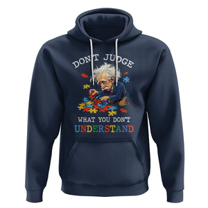 Autism Awareness Hoodie Don't Jundge What You Don't Understand Funny TS09 Navy Printyourwear