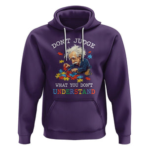 Autism Awareness Hoodie Don't Jundge What You Don't Understand Funny TS09 Purple Printyourwear