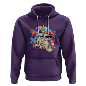 Autism Awareness Hoodie Don't Jundge What You Don't Understand Puzzle Lip TS09 Purple Printyourwear