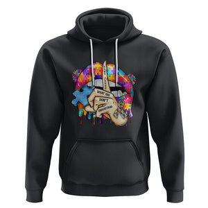 Autism Awareness Hoodie Don't Jundge What You Don't Understand Puzzle Lip TS09 Black Printyourwear