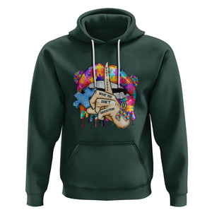 Autism Awareness Hoodie Don't Jundge What You Don't Understand Puzzle Lip TS09 Dark Forest Green Printyourwear