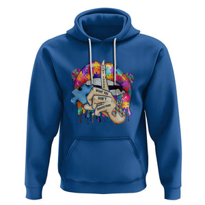 Autism Awareness Hoodie Don't Jundge What You Don't Understand Puzzle Lip TS09 Royal Blue Printyourwear