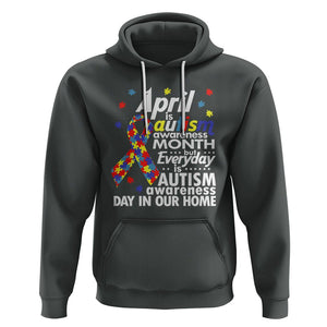 Autism Awareness Hoodie Everyday In Our Home Spectrum Puzzle Ribbon TS01 Dark Heather Printyourwear