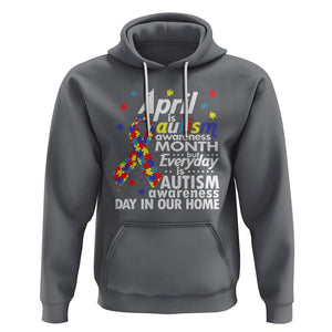 Autism Awareness Hoodie Everyday In Our Home Spectrum Puzzle Ribbon TS01 Charcoal Printyourwear