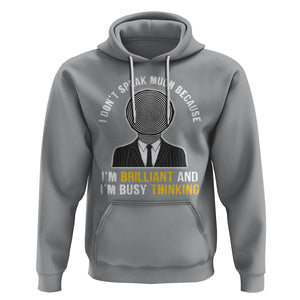 Autism Awareness Hoodie I Don't Speak Much Because I'm Brilliant And I'm Busy Thinking Autistic Aesthetic Maze Man TS09 Sport Gray Printyourwear