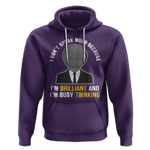 Autism Awareness Hoodie I Don't Speak Much Because I'm Brilliant And I'm Busy Thinking Autistic Aesthetic Maze Man TS09 Purple Printyourwear