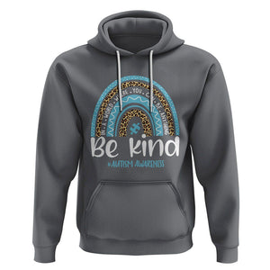 Autism Awareness Hoodie In A World Where You Can Be Anything Be Kind Blue Rainbow TS01 Charcoal Printyourwear