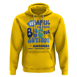 Autism Awareness Hoodie In April We Wear Blue Accept Understand Love TS01 Daisy Printyourwear