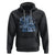 Autism Awareness Hoodie In April We Wear Blue Rainbow Retro Groovy TS01 Black Printyourwear