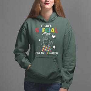 Autism Awareness Hoodie It Takes A Special Mom To Hear What A Son Cannot Say TS09 Dark Forest Green Printyourwear