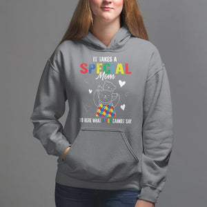 Autism Awareness Hoodie It Takes A Special Mom To Hear What A Son Cannot Say TS09 Charcoal Printyourwear