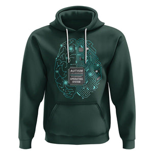 Autism Awareness Hoodie It's Not A Processing Error It's A Different Operating System Autistic TS09 Dark Forest Green Printyourwear