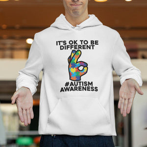 Autism Awareness Hoodie It's Ok To Be Different Acceptance Spectrum Puzzle Piece TS02 Printyourwear