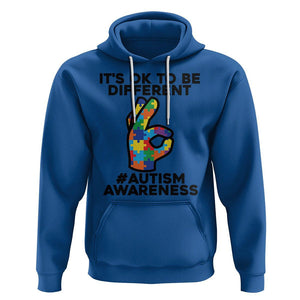 Autism Awareness Hoodie It's Ok To Be Different Acceptance Spectrum Puzzle Piece TS02 Royal Blue Printyourwear