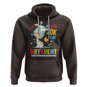 Autism Awareness Hoodie It's Ok To Be Different Cute Puzzle Giraffe TS09 Dark Chocolate Printyourwear