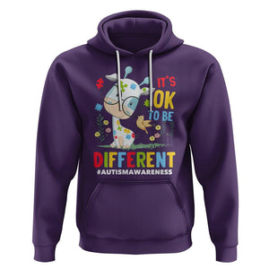 Autism Awareness Hoodie It's Ok To Be Different Cute Puzzle Giraffe TS09 Purple Printyourwear