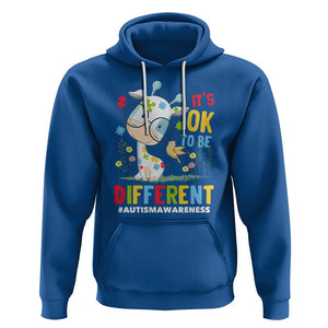 Autism Awareness Hoodie It's Ok To Be Different Cute Puzzle Giraffe TS09 Royal Blue Printyourwear