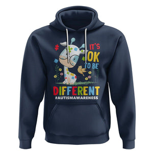 Autism Awareness Hoodie It's Ok To Be Different Cute Puzzle Giraffe TS09 Navy Printyourwear