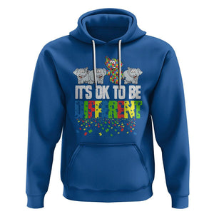 Autism Awareness Hoodie It's Ok To Be Different Funny Jigsaw Puzzle Elephant TS01 Royal Blue Printyourwear