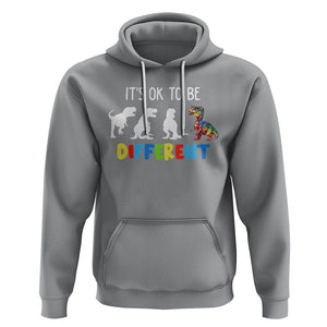 Autism Awareness Hoodie It's Ok To Be Different Puzzle Dinosaur TS09 Sport Gray Printyourwear