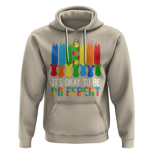 Autism Awareness Hoodie It's OK To Be Different Puzzle Easter Bunny TS09 Sand Printyourwear