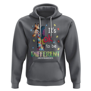 Autism Awareness Hoodie It's Ok To Be Different Puzzle Giraffe TS09 Charcoal Printyourwear