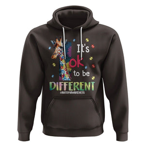 Autism Awareness Hoodie It's Ok To Be Different Puzzle Giraffe TS09 Dark Chocolate Printyourwear