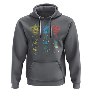 Autism Awareness Hoodie It's Ok To Be Different Sea Turtle TS09 Charcoal Printyourwear