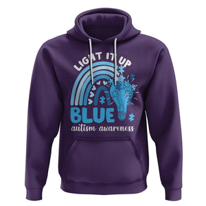 Autism Awareness Hoodie Light It Up Blue Rainbow Puzzle Piece TS09 Purple Printyourwear