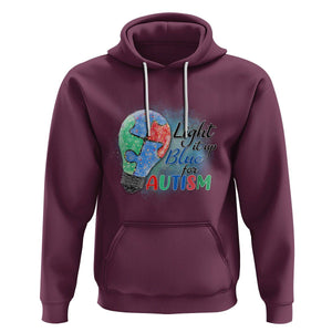 Autism Awareness Hoodie Light Up Blue Include Love Support TS02 Maroon Printyourwear