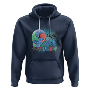 Autism Awareness Hoodie Light Up Blue Include Love Support TS02 Navy Printyourwear