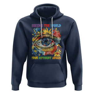 Autism Awareness Hoodie Puzzle Eyes Seeing The World From Diferent Angles TS09 Navy Printyourwear