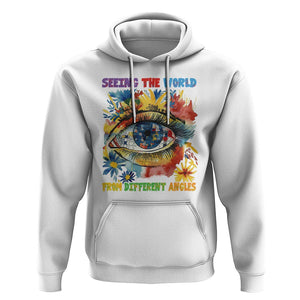 Autism Awareness Hoodie Puzzle Eyes Seeing The World From Diferent Angles TS09 White Printyourwear