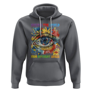 Autism Awareness Hoodie Puzzle Eyes Seeing The World From Diferent Angles TS09 Charcoal Printyourwear