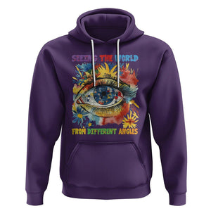 Autism Awareness Hoodie Puzzle Eyes Seeing The World From Diferent Angles TS09 Purple Printyourwear