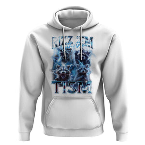 Autism Awareness Hoodie Rizz Em With The Tism Funny Meme Autistic Raccoon TS09 White Printyourwear