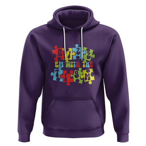 Autism Awareness Hoodie Rizz'em With The Tism Autistic TS09 Purple Printyourwear