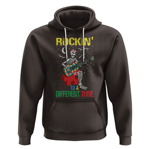 Autism Awareness Hoodie Rockin' To A Different Tune Skeleton TS09 Dark Chocolate Printyourwear