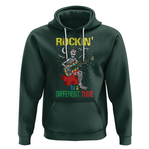 Autism Awareness Hoodie Rockin' To A Different Tune Skeleton TS09 Dark Forest Green Printyourwear