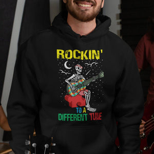 Autism Awareness Hoodie Rockin' To A Different Tune Skeleton TS09 Printyourwear