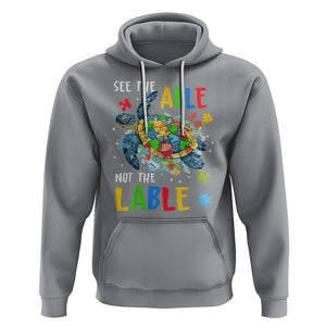 Autism Awareness Hoodie See The Able Not The Label Puzzle Sea Turtle TS09 Sport Gray Printyourwear