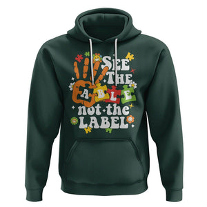 Autism Awareness Hoodie See The Able Not The Label TS09 Dark Forest Green Printyourwear