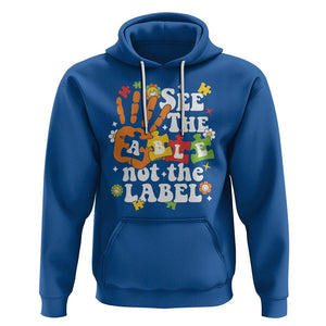 Autism Awareness Hoodie See The Able Not The Label TS09 Royal Blue Printyourwear