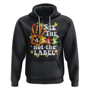 Autism Awareness Hoodie See The Able Not The Label TS09 Black Printyourwear