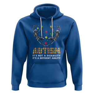 Autism Awareness Hoodie Skeleton It's Not A Disability It's A Different Ability TS09 Royal Blue Printyourwear